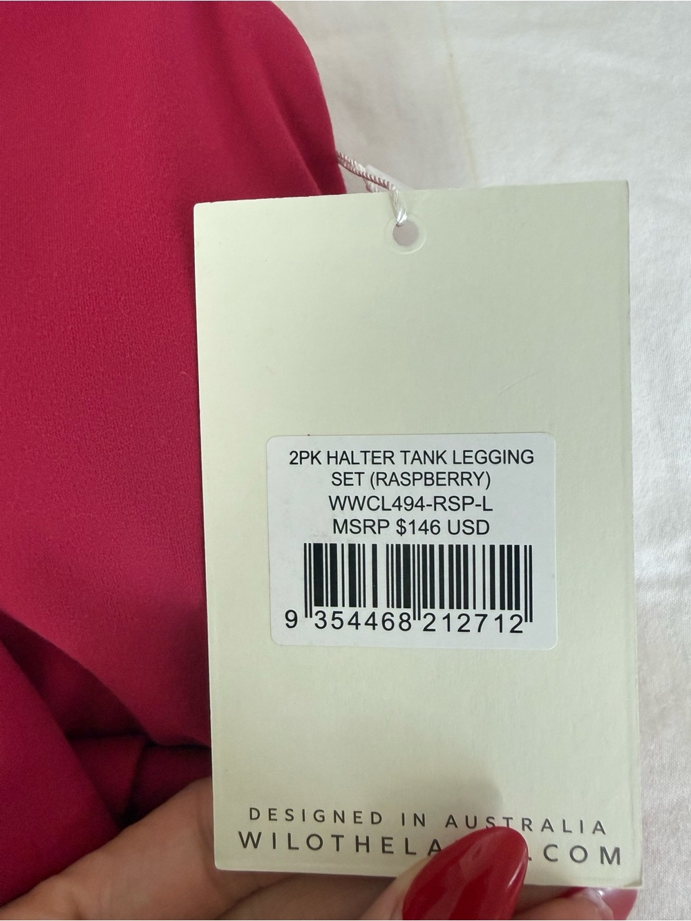 NWT WILO Women’s Halter Top & Matching Leggings, Size L - Picture 4 of 4